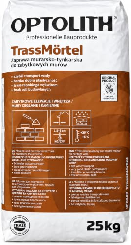 25 kg OPTOLITH® Trassmörtel zum Mauern und Putzen, vermindert KalkAusblühungen