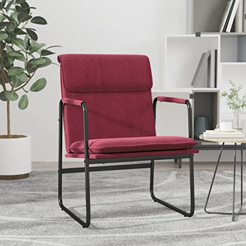 Kaloriko Poltrona relax imbottita in tessuto, 55 x 64 x 80 cm, con braccioli e gambe in metallo antiscivolo, poltrona ergonomica per leggere, guardare la TV e rilassarsi in soggiorno e ufficio