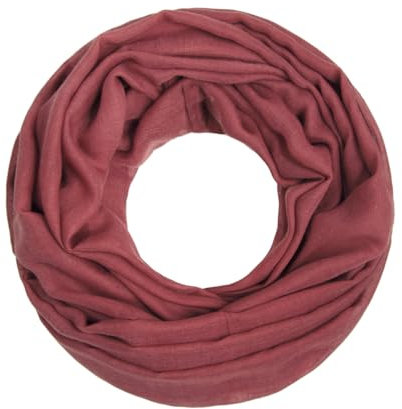 Majea Loop Cary Basic Schal Tuch Damen-schal Schlauchschal Rundschal Halstücher uni unifarben Loopschal einfarbig (880005) (marsala)