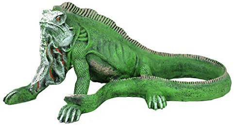 colourliving Leguan Figur 52 cm grün Echse Reptilien Dekofigur Gartenfigur Tierfigur exotische Dekoration lebensecht