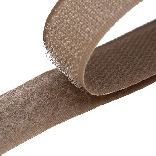 4m Klettband zum Nähen 20mm Flausch- & Hakenband 50 Farben Klettverschluss, Größe:20mm, Gurtband:894 beige