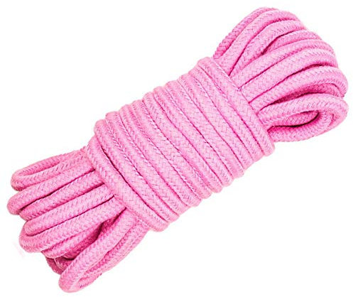Wolike 10 Meters Long Ropes 7mm Thickness,Camping Rope,Garden, Boating, Pets,Climbing rope,Multi Purpose Utility Ropes (Pink, 10)
