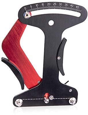 Fahrrad Speichen Federspannung Meter Messen Werkzeug, Aluminium Leichtmetallrad Reparatur-Werkzeug Rennrad Indikator Meter Tensiometer - Schwarz + Rot