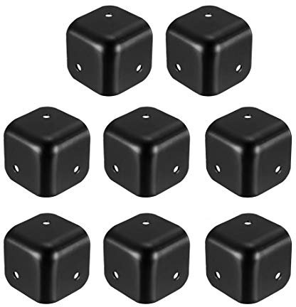 sourcing map 8pcs Kasten Koffer Eckeschutz Kantenschutz aus Metall 35 X 35 X 35mm