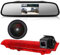 Super HD Rückfahrkamera Set 4.3'' Rückspiegel Monitor + 1280 * 720 Pixel 1000TV Linien HD Nachtsicht Bremsleuchte Rückfahrkamera für T5 T6 ab 2010 Caravelle Multivan Transporter Van