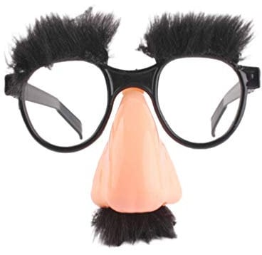 Tomaibaby Große Nase Lustige Brille mit Augenbrauen Und Schnurrbart Plastikverkleidung Brille Halloween Dekorative Brille für Geburtstagsfeier Dekoration Maskerade Cosplay Requisiten