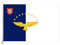 nothing Azoren-Flagge, 90 x 150 cm, 100 % Polyester, Banner, Digitaldruck.