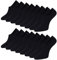 8 Paires de Soquettes Chaussette Basses Femmes Hommes, Chaussettes Invisibles Courtes en Fibre de Bambou Décontractées Respirantes avec Silicone Antidérapant Noir 39-42