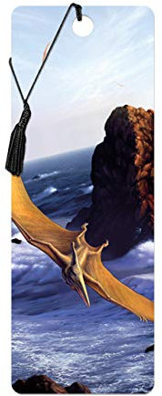 3D LiveLife Lesezeichen - Pterodactyl von Deluxebase. Ein Dinosaurier-Lesezeichen mit linsenförmigen 3D-Kunstwerken, lizenziert vom bekannten Künstler Jerry LoFaro