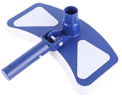 Aspirapolvere Ponderato per Piscina con Spazzole Inferiori in Nylon per Piscine, Piscina Curva Blu e Bianca Aspirapolvere con Testina Aspirante per Piscina Strumenti