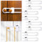 CHEEKY MONKEY 8 Pack Cupboard Locks for Children & Baby Proofing for Both Cabinet Knobs and Cabinet Handles. U Shaped Easy Slide Baby Drawer Safety Lock to Keep Your Child Safe