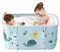 Baignoire portable, pliable et portable, non gonflable, seau cylindrique idéal pour la maison, les enfants, les adultes, les étudiants, la famille