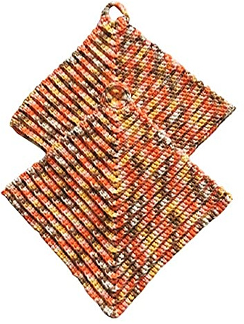 Topflappen 100% Baumwolle gehäkelt ca. 19 x 19 cm