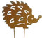 Sagaflor Igel am Stab Metall 15x0,2x24 cm rostfarben-goldglitter