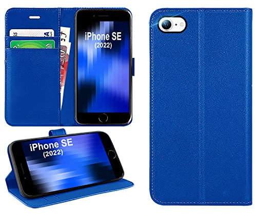 iPhone SE (2022) Case DN-TECHNOLOGY Phone Case For Apple iPhone SE 2022 [Flip Case] [Leather Wallet Case] [ID Card Holder Case] [Stand Case] [Book Cover] [Magnetic Flap] Phone Cover For SE 2022 (4.7')