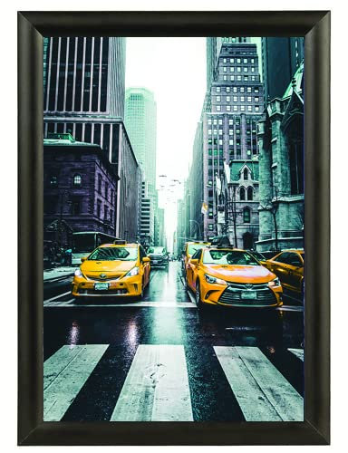 Albyco - A3 Klapprahmen SCHWARZ, Klickrahmen, Wechselrahmen, Easy-Click-System - Fotorahmen, Frame, A3 Format - 29,7x42 cm - Profilbreite 25 mm - Aluminium - Entspiegelter Schutzscheibe