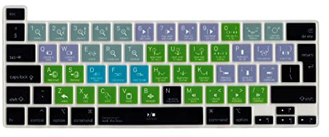 MiNGFi Silikon Pro Tools Tastenkombinationen Tastaturschutz für MacBook Pro 13 M1/M2 A2338 (2020–2023), A2289 (2020), A2251 (2020–2021), Pro 16 A2141 (2019–2021) EU/ISO Tastaturlayout