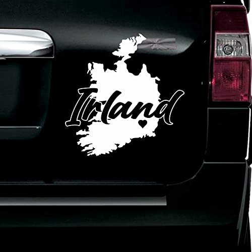 myrockshirt Irland Aufkleber ca. 15cm Umriss Karte Maps Land Land Farbe wählbar ohne Hintergrund Sticker Autoaufkleber