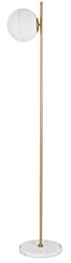 Merano Coral Stehleuchte Weiß Opalglas Messing Gold, Marmor LED E27