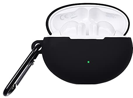 LIUZIHAN Trasporto Auricolare Bluetooth Cover per Huawei Freebuds 4i, Antiurto, AntiGraffio, Custodia Protettiva in Silicone Compatibile con Huawei Freebuds 4i.(Nero)
