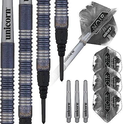 Unicorn Noir|James Wade|Soft Tip Darts, Schwarz, 18 g