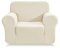 SAMSTEX Stilvoller 1-Sitzer-Sofabezug, dehnbar, 1-teilig, hochdehnbarer Sesselbezug, maschinenwaschbar, rutschfest, Sofa-Schonbezüge, dick, weich, Sessel-Sofaschutz (1-Sitzer, Creme)