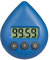 Horloge de douche numérique avec minuterie étanche – Horloge domestique économiseur d'énergie avec alarme – Bleu