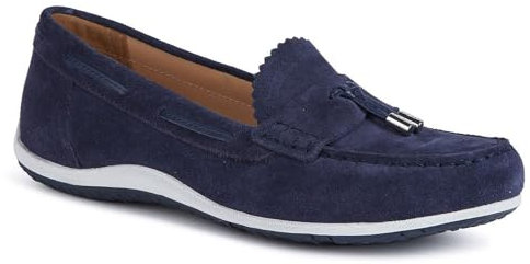 Geox Femme D Vega MOC A Moccasine, Bleu Marine, 37 EU