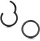 Longita 2 Stück Nasenpiercing Ring, 316L Chirurgenstahl Nasenring, 16G Septum Clicker Ring, Helix Conch Knorpel Tragus Piercing Ohr Innendurchmesser 6MM Schwarz
