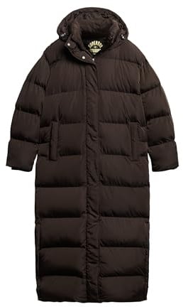 Superdry Damen Maxi Hooded Puffer Coat A4-gepolstert, braun (Coffee Bean Brown), 40