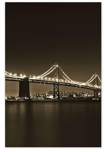 Wandsticker 40 x 60 cm Brücke bei Nacht New York Nr. H880M_NS1F