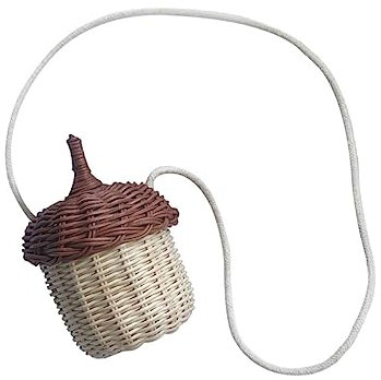 PACKOVE 3 Rattan Umhängetasche hängender Korb sommer kupplung Clutch- Rattan