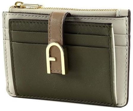 Furla Flow Card Case M Sage + Greige + Marshmallow int.