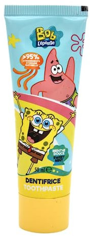 SpongeBob 3er Set Zahnpasta Take Care Erdbeere (3X50 ml) - Kinderzahnpasta - Zahnpasta Weisse Zähne - Zahnpasta mit Geschmack