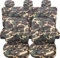 Susy Shop Housses de siège de voiture universelles, avant et arrière, compatibilité universelle montage simple (camouflage classique, ensemble complet)