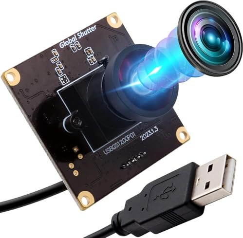 IFWATER Global Shutter - Fotocamera USB 90 fps, modulo camma ad alta velocità, 120 gradi, lente senza distorsione, 1200p, altalena da golf, industriale, incorporata per computer Jetson Nano Laptop