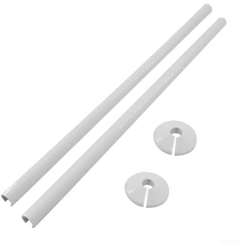 Entgoinggo 2Pcs Radiator Pipe Covers Set, 15mm Pipe Central Heating Clip On Covers, White