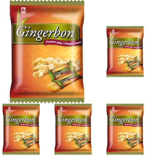 GINGERBON - Bonbons au gingembre - (1 X 125 GR) (Confezione da 5)