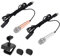 sourcing map 2 Pcs Mini Microphone, Mini Mic Tiny Microphone Phone Type C Mic Small Microphone with Bracket, Sponge Cover for Record Phone Voice, Gold/Silver