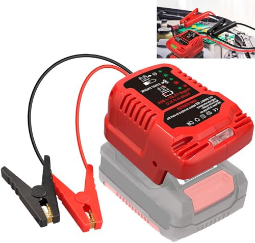 Jump Starter Adapter for Einhell 18V Power X-Change Li-ion Battery Powered with Jumper Cable Clamps Portable Car Battery Charger Jump Starter(Battery Not Included)