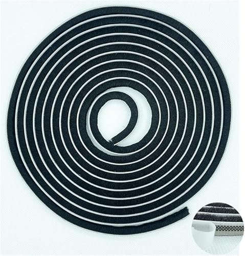 JITIFAZH Self-Adhesive Brush Weather Stripping, 5m(L) x 9mm(W) x 9mm(T) Window Frame Seal Weatherstrip, Door Seal Strip Draught Excluder, Black