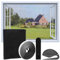 Mosquitera ventana, mosquitera, ventana se puede cortar, mosquitera con cintas adhesivas sin perforación, tamaño máximo de negro, 110 x 130 cm