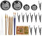 LIFKOME 2Sets Model Craft Paint Set with Color Mixing Plate Paint Pen Clip and Dropper for Hobbies and Projects Model Painting Kit for Artists and Enthusiasts