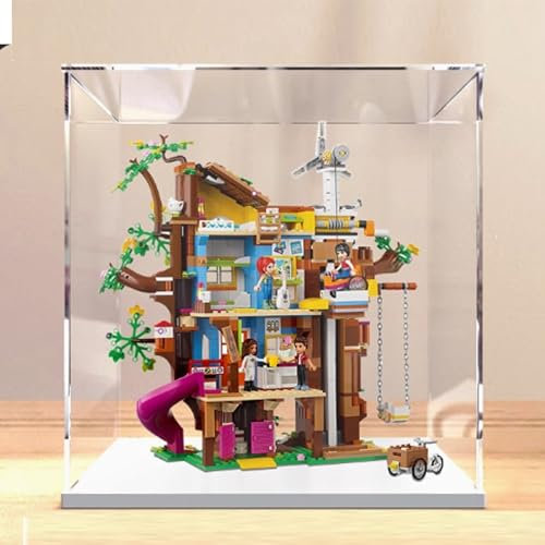 Acrylic Display case, Compatible with Lego 41703 Friendship Treehouse kit,dustproof, UV-Resistant Transparent Box (Display case only (Transparently 3mm A)