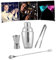 LABRIMP 4 Pezzi Shaker per Cocktail Acciaio Inossidabile Kit Professionale per Bartender e Amanti Dei Cocktail Include Cucchiaio Misurino e Pinze per Ghiaccio per Bar e Ristoranti