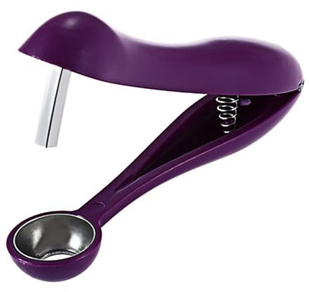 Snocciolatore di ciliegie, lunghezza: 12 cm, in plastica/acciaio inox, per a casa, ciliegia, giuggiola e dattero rosso, viola