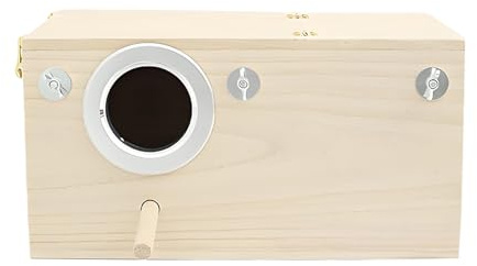 Vogelvoliere für den Außenbereich – 29 x 15 x 15 cm Papageien-Nistkasten | langlebiges Finken-Nisthaus | Holzgehäuse für drinnen und draußen, Zubehör für Nymphensittiche, Lovebirds kleine Vögel