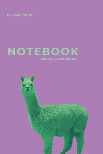 Lined Designed Notebook - Original Llama Photography Journal | Animal Lover Edition | Violet & Mint: lined writing notebook for students and ... supplies (ANIMAL LOVER EDITION - LLAMA)