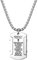 JewelryWe Halskette Herren Kreuz Erkennungsmarke: Edelstahl Dog Tag Kreuz Bibel Gebet Bibelvers Anhänger mit kostenloser Gravur Retro Vaterunser Kettenanhänger mit 56cm Kette Silber