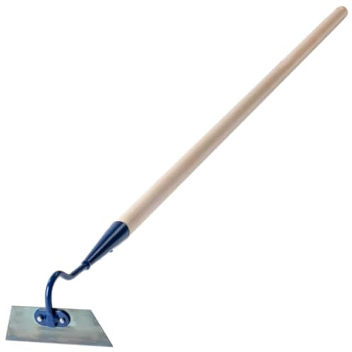 12 cm Wide Hoe Swan Neck Cultivator - Heavy-Duty Solid Steel Dutch Hoe - Ideal for Digging, Weeding & Soil Cultivation and Aeration - Rust-Resistant Gardening & Landscaping Tool (With Handle)
